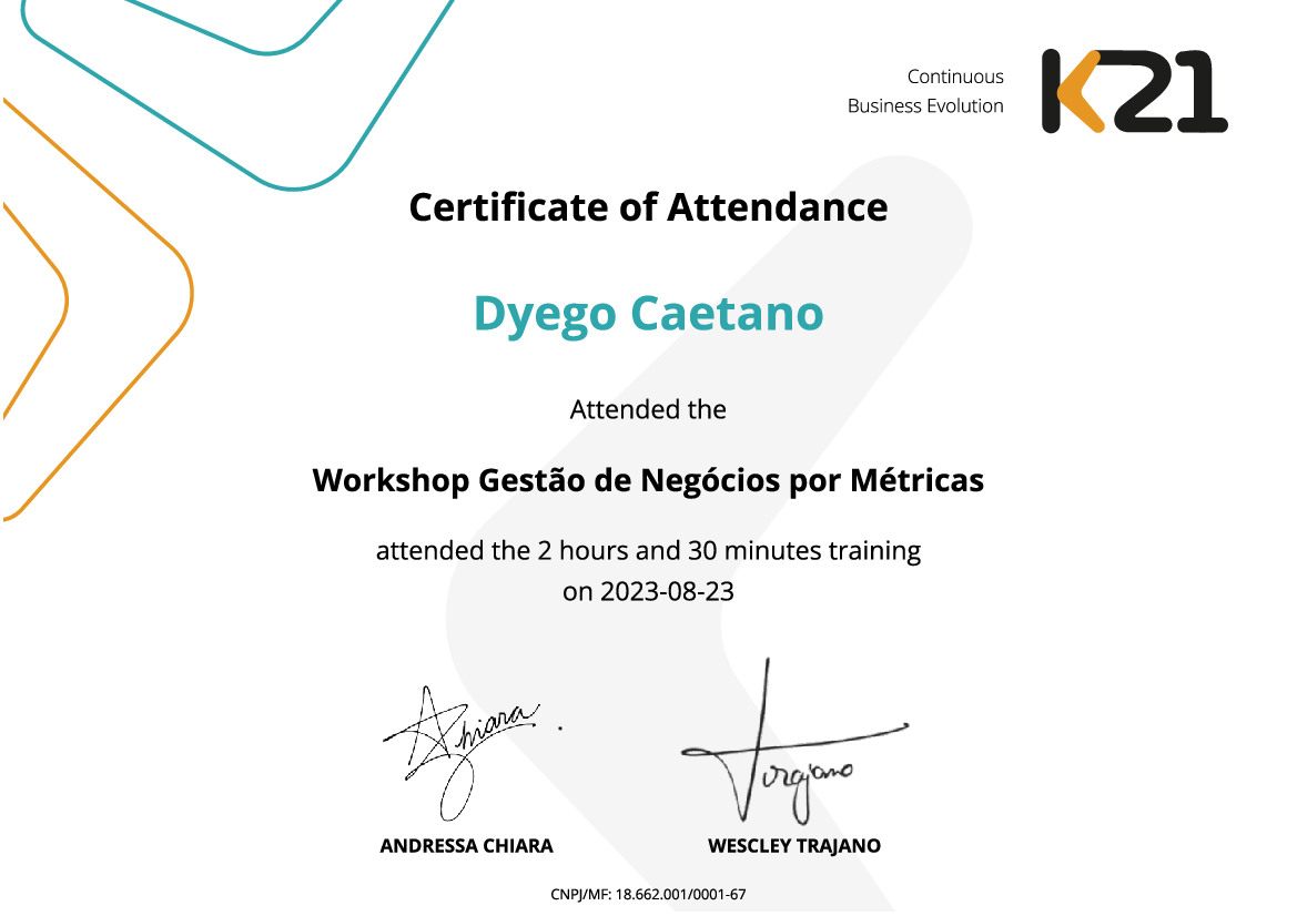 Certificado K21